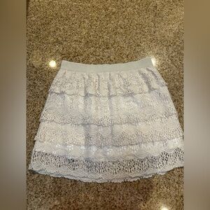 Wrangler Women's Lace Mini Skirt in Cream